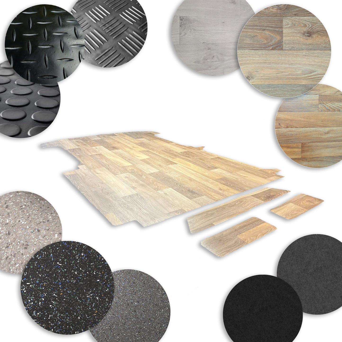 Pre-Cut VW Transporter T5 & T6 Floors ANY Material Design + Side Steps 2013-2025