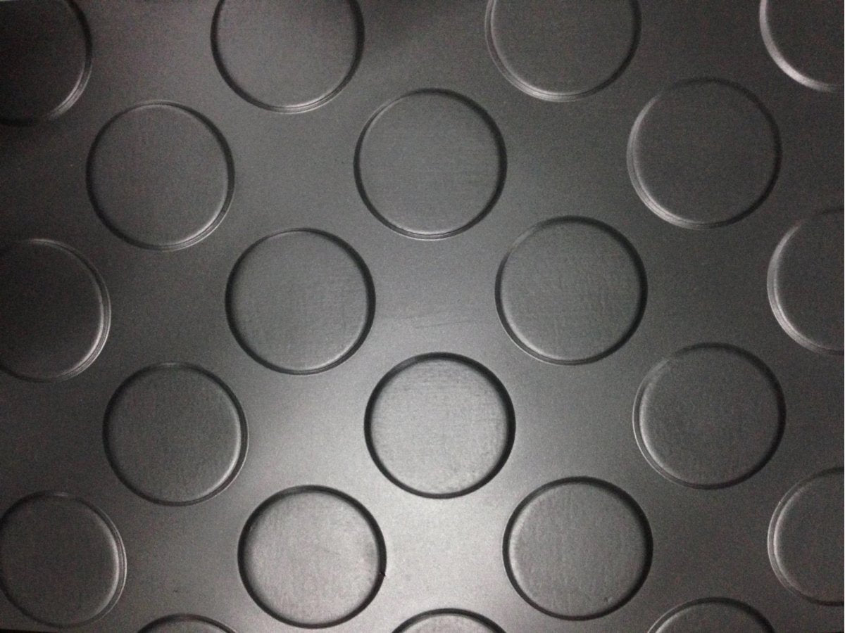 Rubber Flooring Coin Pattern Anti-Slip Thick Matting Rolls (3mm)