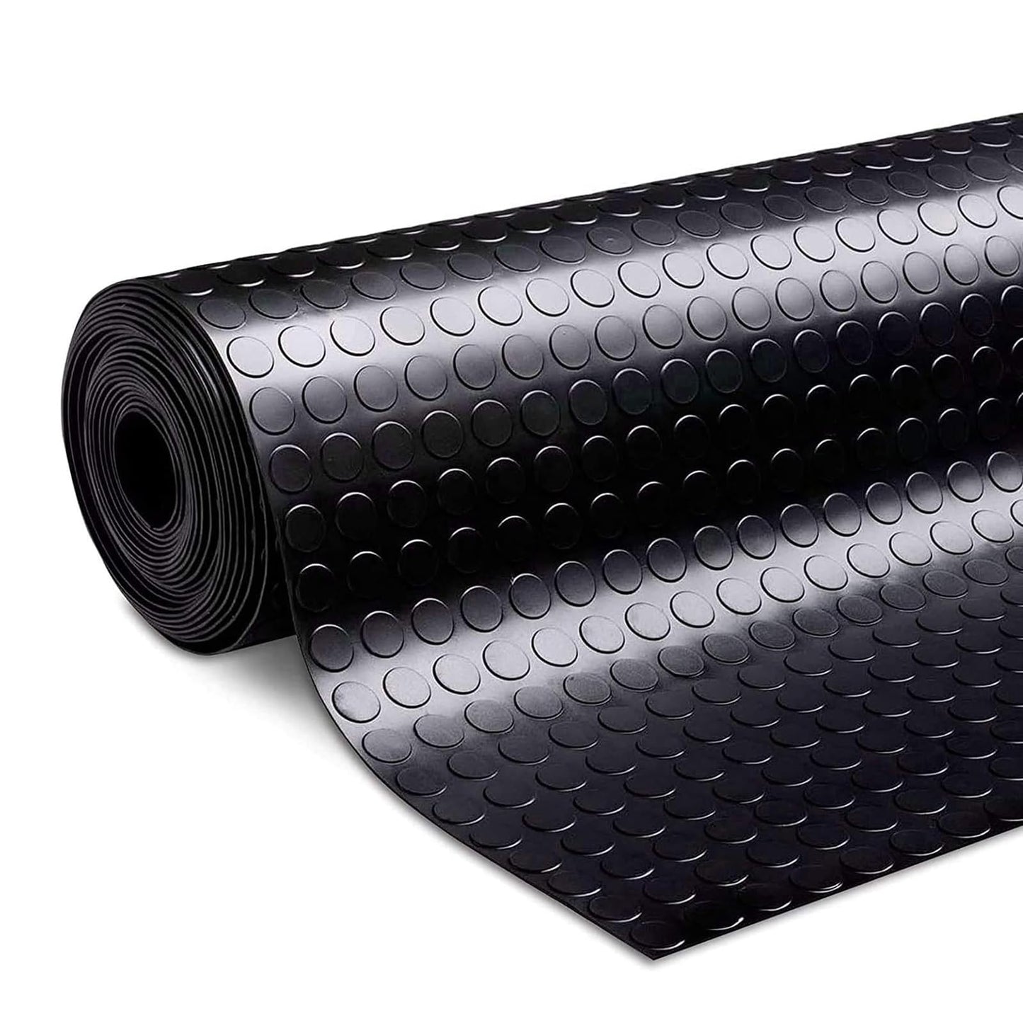 Rubber Flooring Coin Pattern Anti-Slip Thick Matting Rolls (3mm)
