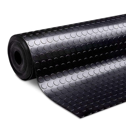 Rubber Flooring Coin Pattern Anti-Slip Thick Matting Rolls (3mm)