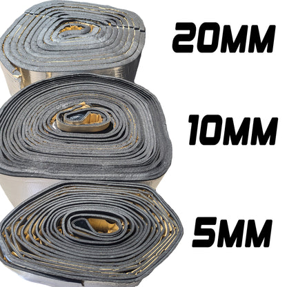 Campervan Self-Adhesive Peel Off Thermal Insulation Foil & Sound Damping Closed Cell Foam (1m x 10m)