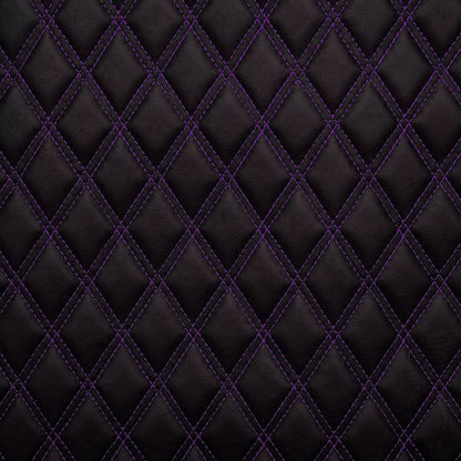 Double Diamond Stitch Faux Leather Automotive Seat Fabric 5mm Scrim Foam Backed
