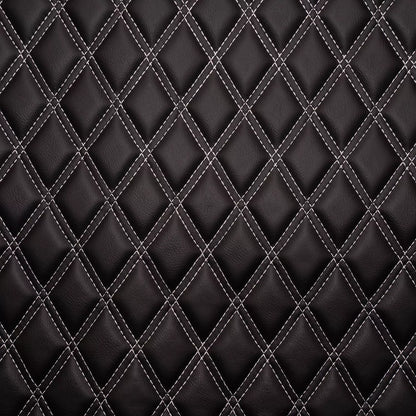 Double Diamond Stitch Faux Leather Automotive Seat Fabric 5mm Scrim Foam Backed