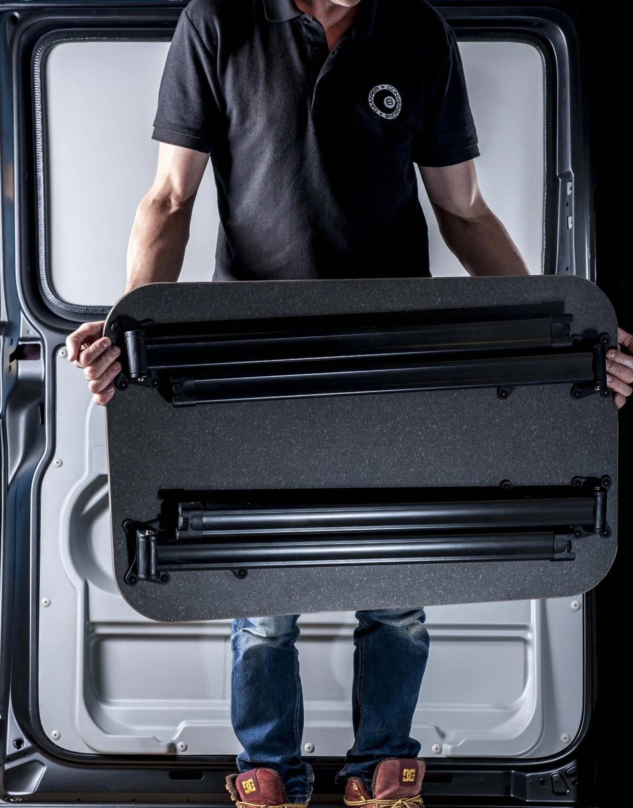 VW T5, T6 Campervan Table LOC8 Table System Trim Panel + Fold out Table & Legs