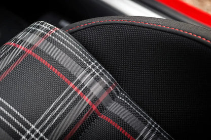VW GTI Tartan Vehicle Seat Upholstery Fabric Backed with 5mm Scrim Foam 8 Colour