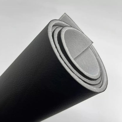Black Grain Premium Faux Leather Upholstery Material Leatherette 5mm Foam Backed