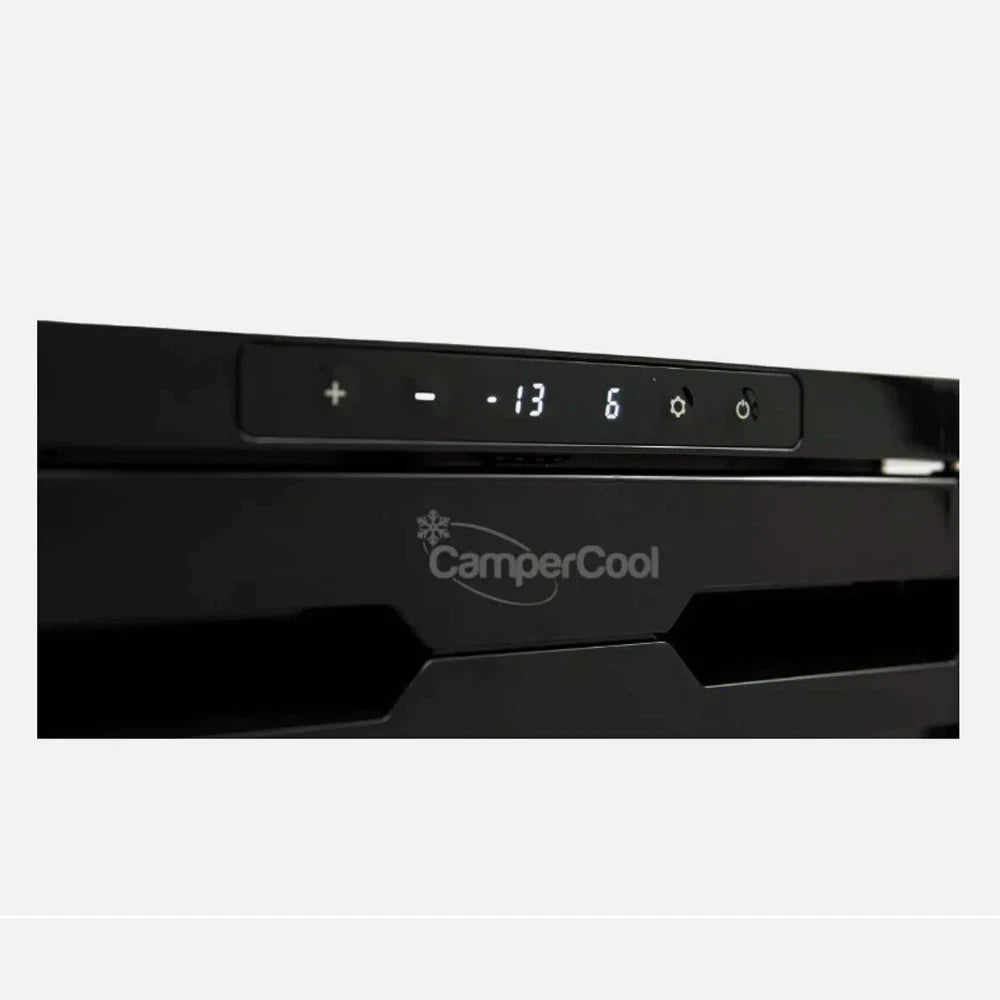 CamperCooler 50 Litre 12v Black Campervan Motorhome Fridge Freezer LG Compressor