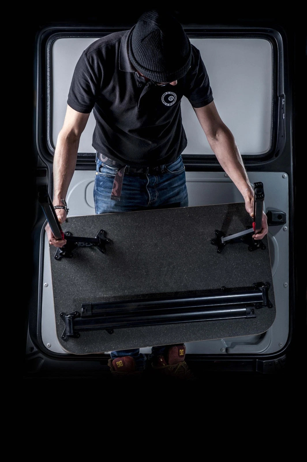 VW T5, T6 Campervan Table LOC8 Table System Trim Panel + Fold out Table & Legs