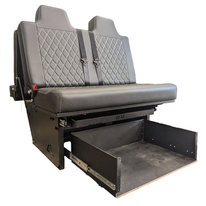 Premium Rock & Roll Foldable Campervan Seats/Bed Fully Upholstered (MOT & Crash Tested)